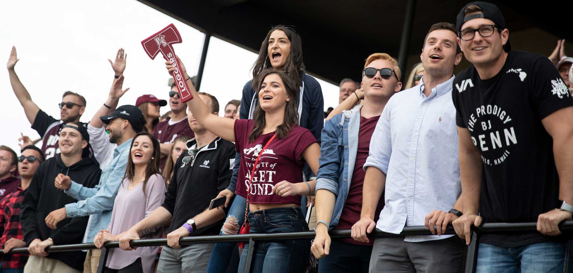 students cheering on a game